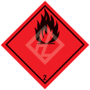 Hazard Label Class 2.1, 250x250 mm, PVC-Film